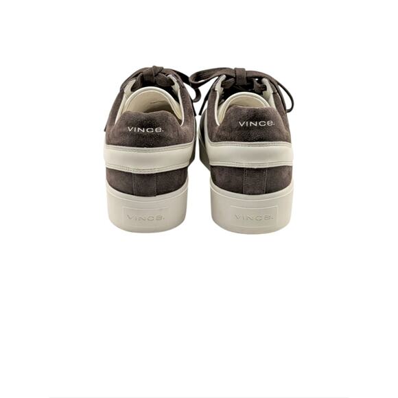 Vince Benfield Court Suede Platform Sneakers Brown Ecru Women’s 9.5 S4080